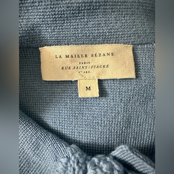 Sézane Bettany Cardigan in Vintage Blue Size M - Picture 10 of 11